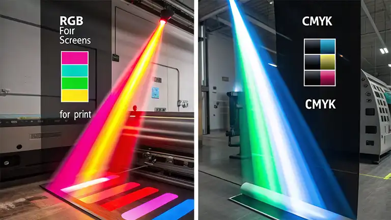 RGB vs CMYK color output in printing process