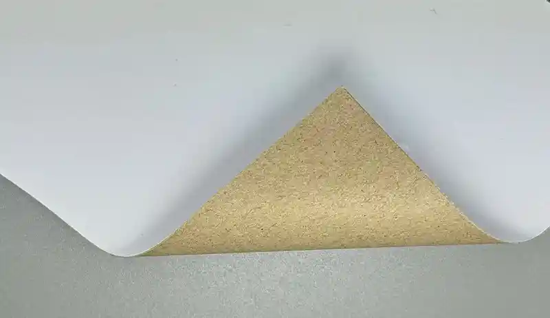 Clay coated news back board with white surface and recycled gray back