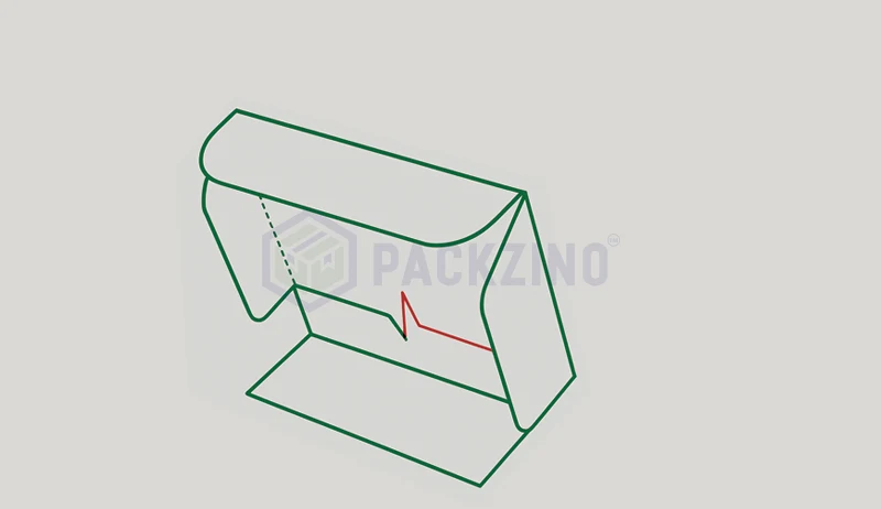 Folding carton with three tuck-in flaps for top closure.