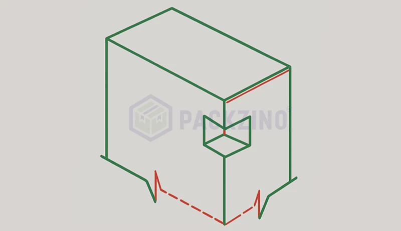 Corner punch-out design for easy opening and consumer access.