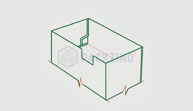 Tray with glued double side walls for rigid support and stability.