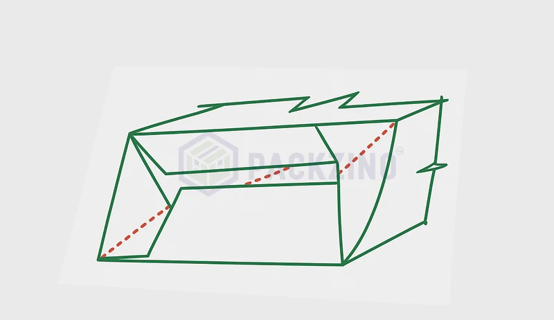 Full flap auto bottom box dieline with reinforced bottom design.