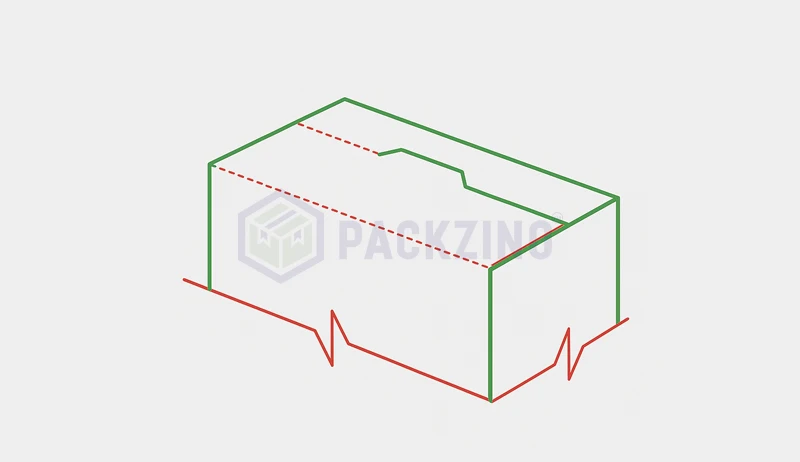 Folding carton with partial overlap bottom flaps and sealed ends.