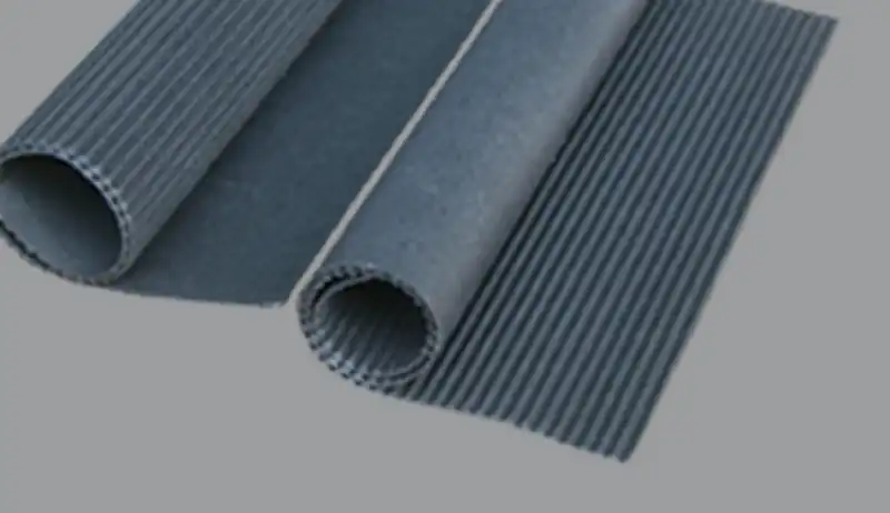 Rolled black F flute corrugated paper with fine fluting structure