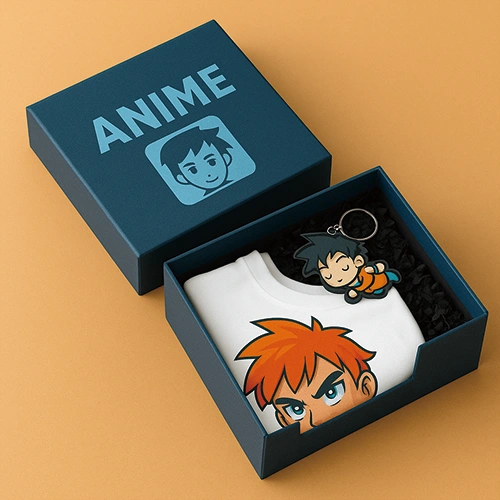 Rigid box for anime gifts with custom EVA insert and printed sleeve