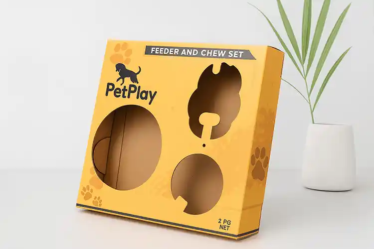 Eco-friendly kraft toy packaging box with die-cut window