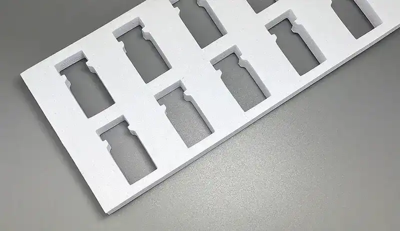 EVA foam insert for skincare and electronics packaging
