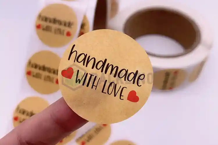 Custom handmade candy label sticker for personalized packaging