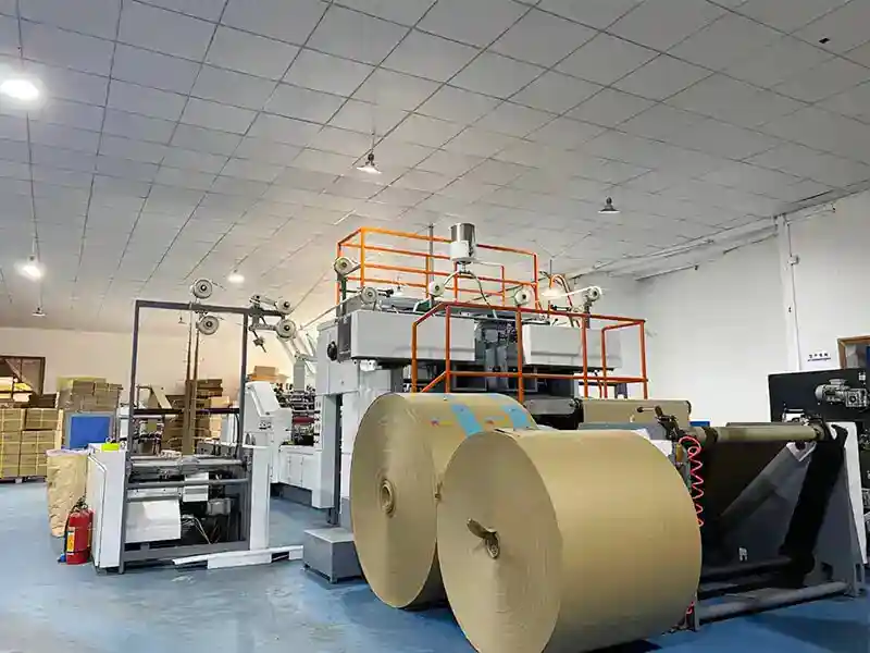 Kraft paper rolls prepared for sustainable coffee packaging production