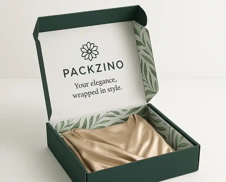 Luxury rigid apparel gift box with silk insert for high-end clothing and accessories