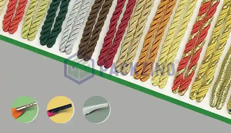 Assorted twisted ropes in metallic and matte finishes