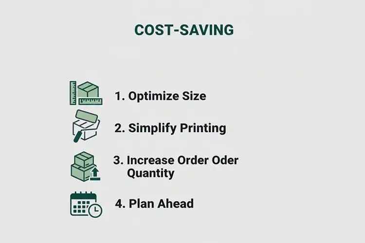 Cost-saving tips for custom folding cartons including optimizing size, simplifying printing, increasing order quantity, and planning ahead – Packzino