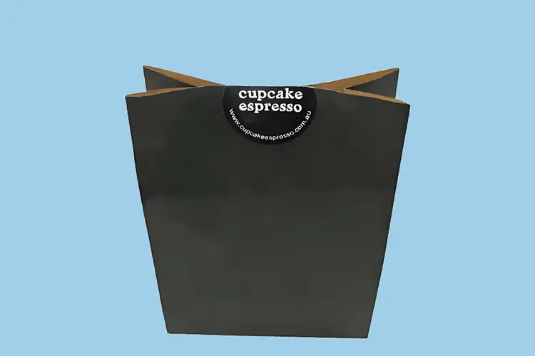 Simple kraft paper bag example for small retail or skincare packaging