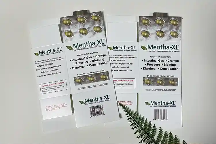 Pharmaceutical folding cartons made of C1S SBS paperboard with clean print and medical labeling.