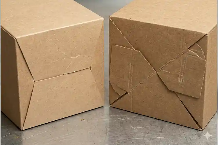 lock bottom and auto bottom cake box base structure comparison