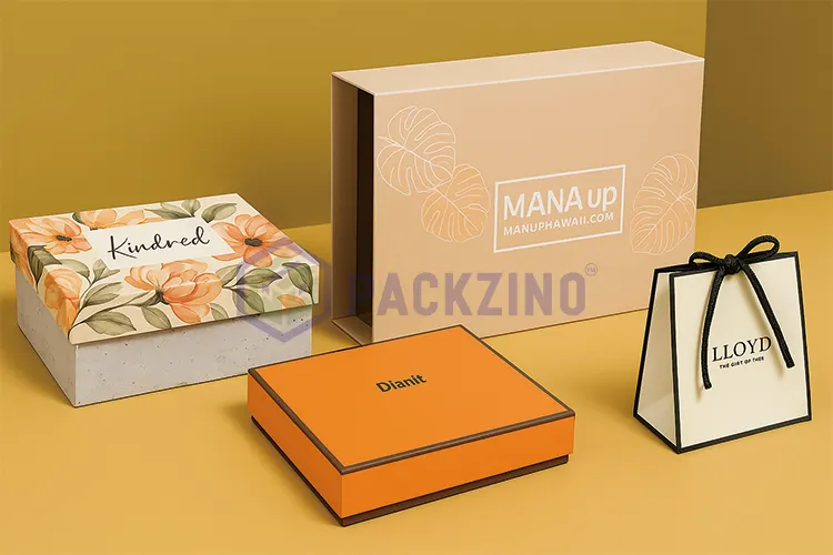 Custom rigid boxes, folding cartons, and paper bags for retail brands.